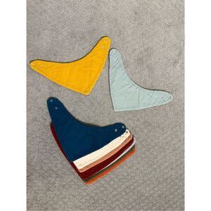 Set of 9 Muslin Bandana Baby Bibs Multi color